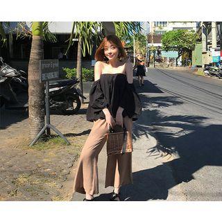 Drawcord-waist Cotton Culottes