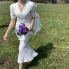 V-neck Slim-cut Mermaid Dress