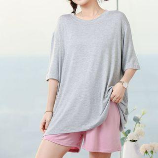 Short Sleeve Round Neck Plain T-shirt