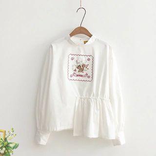 Embroidered Asymmetrical Blouse