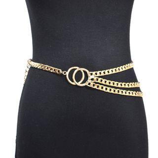 Metal Chain Detail Hoop Belt