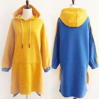 Color Block Hoodie Dress