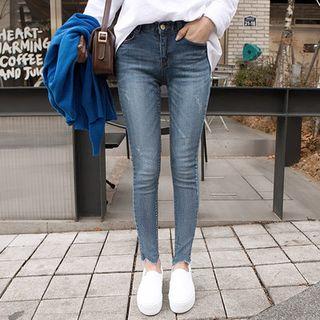 Mid-rise Washed Skinny Jeans