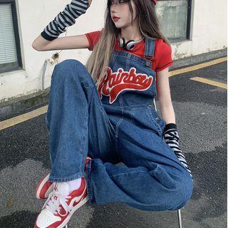 Lettering Wide Leg Jumper Jeans