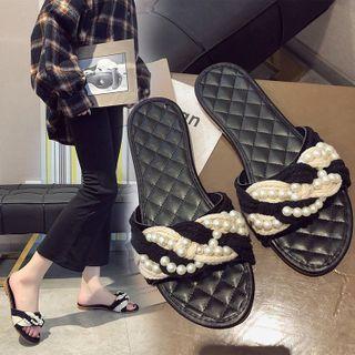 Woven Beaded Mules
