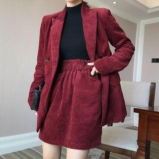 Double-breasted Blazer / High Waist Mini Skirt / Pants
