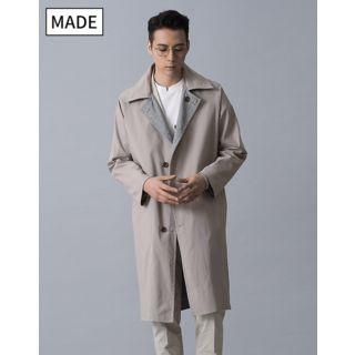 Reversible Plaid Mac Coat