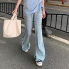 Check Loose-fit Pants Blue - One Size