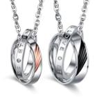 Couple Matching Rhinestone Ring Necklace