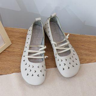 Perforated Mary Jane Shoes