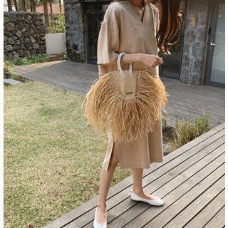 V-neck Linen Dress