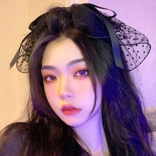 Dotted Lace Bow Headband