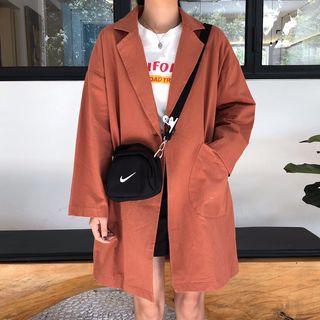 Single Button Trench Jacket