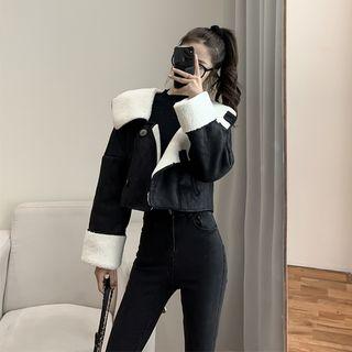 Fleece-lined Hooded Biker Jacket