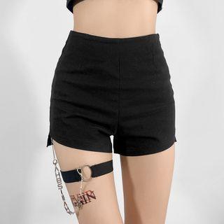 High-waist Hot Pants With Garter