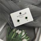 925 Sterling Silver Square Stud Earring 1 Pcs - S925 Sterling Silver - Earring - As Shown In Figure - One Size