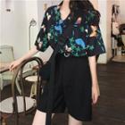 Short-sleeve Print Shirt / Shorts