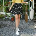 Band-waist Floral Print Skort