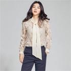 From Seoul Tie-front Lace Blouse