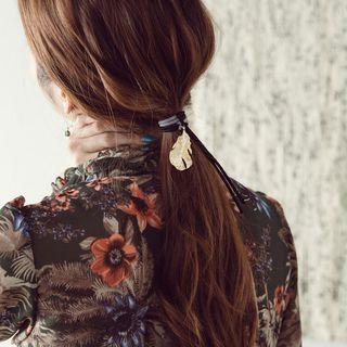 Metal Feather Hair Tie