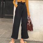 Drawstring High-waist Wide-leg Pants