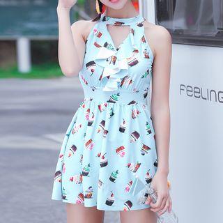 Cupcake Print Swimdress
