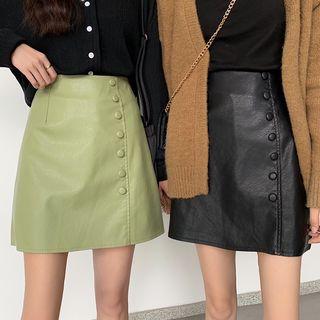 A-line Pu Skirt