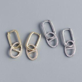Rhinestone Layered Drop Earring