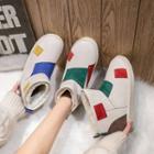Color Block Fleece-lined Short Snow Boots