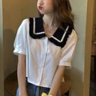 Two Tone Button-up Shirt