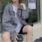 All-over Print Shirt Jacket Gray - One Size