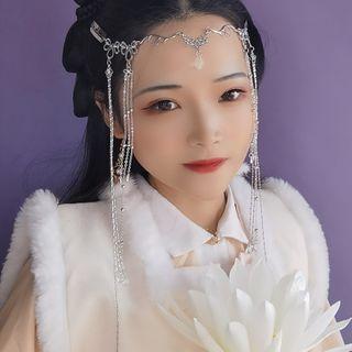 Retro Faux Crystal Headpiece Q31 - Silver - One Size