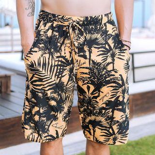 Palm Tree Print Swim Shorts