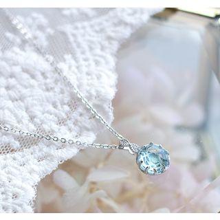 925 Sterling Silver Gemstone Necklace As Shown In Figure - One Size