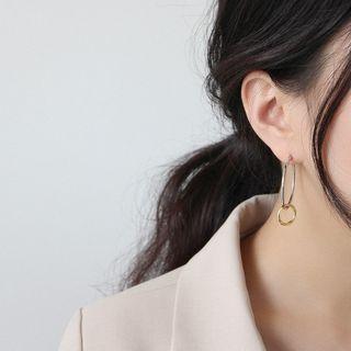 925 Sterling Silver Hoop Earring 925 Silver - Platinum & Gold - One Size