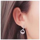925 Sterling Silver Faux Crystal Dangle Earring Silver - One Size