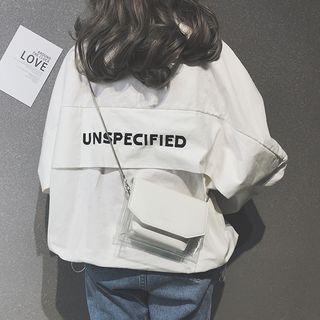Transparent Panel Crossbody Bag