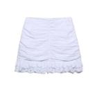 Lace Mini Skirt / Short-sleeve Blouse