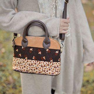 Patterned Panel Satchel
