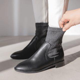 Elastic-panel Short Boots
