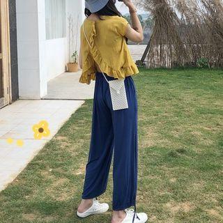 Cap-sleeve Top / Wide-leg Pants