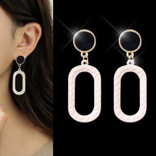 Oval Drop Earring As Shown In Figure - One Size