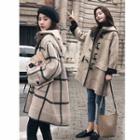 Toggle-button Hooded Coat