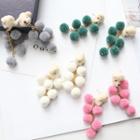 Bear Pom Pom Drop Earring