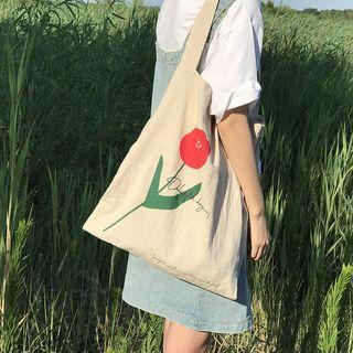 Flower Print Tote Bag As Shown In Figre - One Size