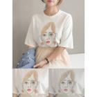Face Printed Round-neck T-shirt