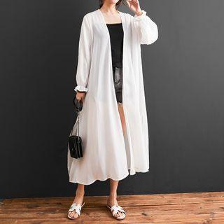 Open-front Maxi Light Jacket