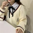V-neck Sweater / Bow Neck Shirt