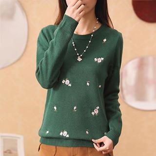 Floral Embroidered Sweater