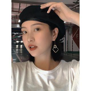 Non-matching Alloy Geometric Dangle Earring
